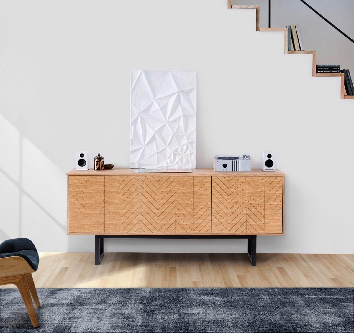 Woodman Dressoir Noella Breedte 175 cm, in eenvoudig Scandinavisch design