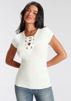 Melrose T-shirt met siersluiting