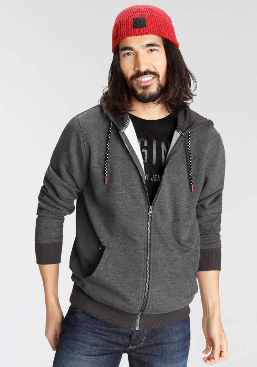 Bruno Banani Capuchonsweatvest In gemêleerde look