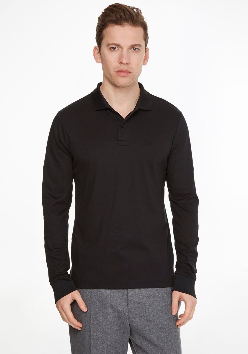Calvin klein Poloshirt met boord aan de mouwen