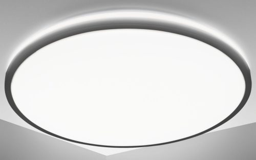 B.K.Licht Led-plafondlamp BK_DL1536 Deckenlampe, Ø38cm, neutralweißes Licht, Backlight, 24W (1 stuk)