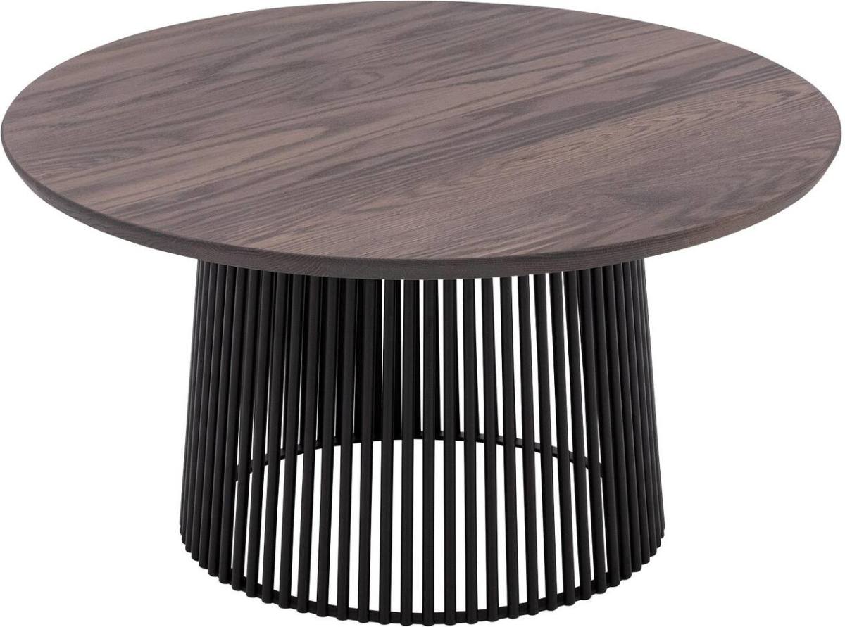 Goossens Excellent Salontafel Uniek rond, hout eiken donker bruin, elegant chic, 70 x 37 x 70 cm