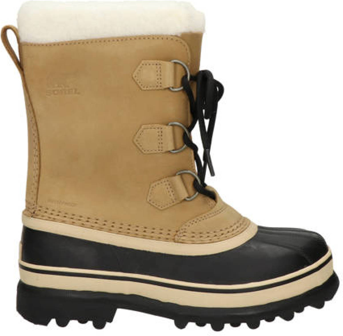 Sorel Caribou nubuckleren snowboots beige kids