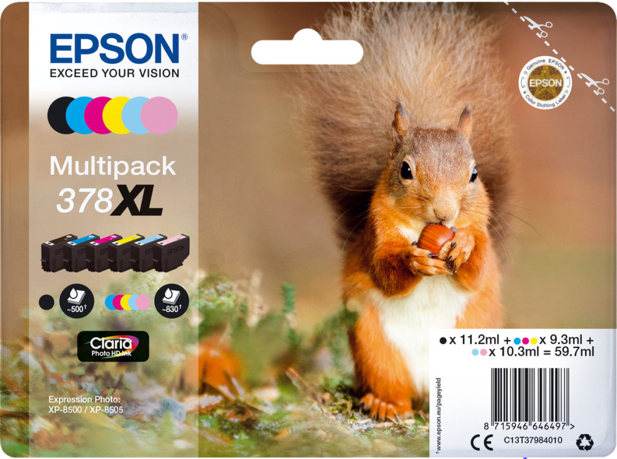 Epson 378XL 6-Kleuren Pack (C13T37984010)