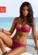 Lascana strapless bandeau bikini fuchsia