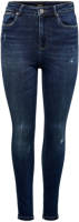 Only high waist skinny jeans ONLMILA dark blue denim