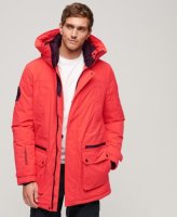 Superdry gewatteerde jas City met logo sunset red