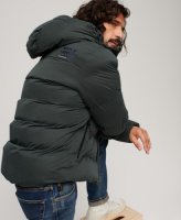 Superdry gewatteerde jas met logo groen