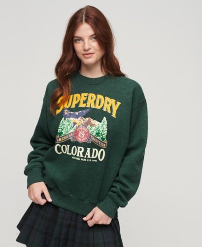 Superdry sweater met printopdruk groen