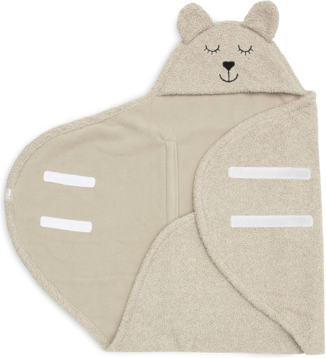 Jollein universele wikkeldeken Bear Boucle voor auto 100x105 cm - Olive Green