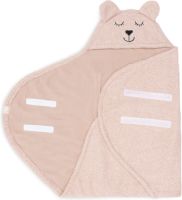 Jollein universele wikkeldeken Bear Boucle voor auto 100x105 cm - Wild Rose