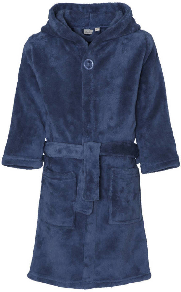Playshoes fleece badjas donkerblauw