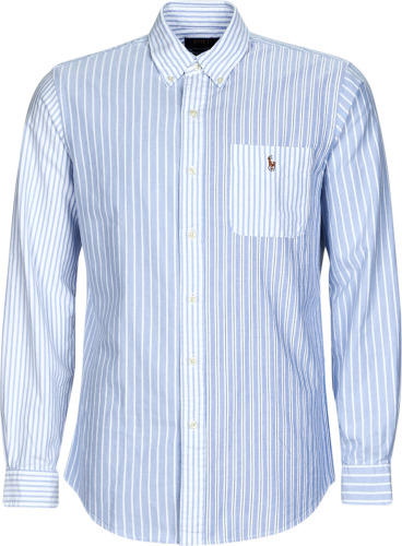 Polo ralph lauren gestreept regular fit overhemd blue funshirt