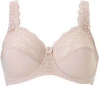Plaisir +size beugelbh Beate met kant beige