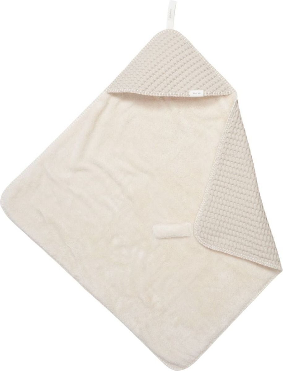 Koeka Oslo omslagdoek met wafel/teddy 100x100 cm Sand