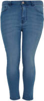 Yoek cropped high waist skinny jeans blauw