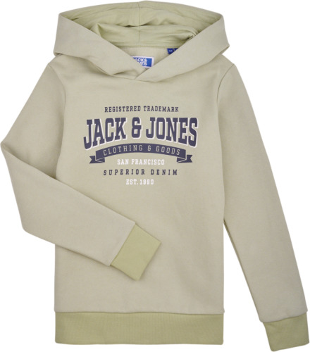 Jack & Jones JUNIOR hoodie JJELOGO met tekst pistache groen