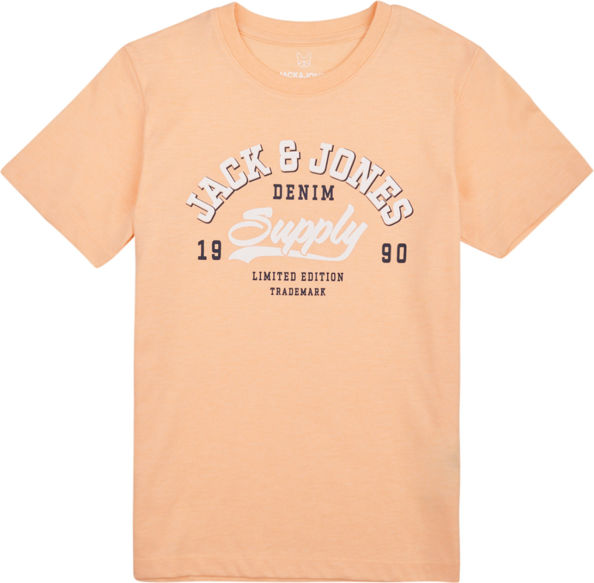 Jack & Jones JUNIOR T-shirt JJELOGO van biologisch katoen lichtoranje