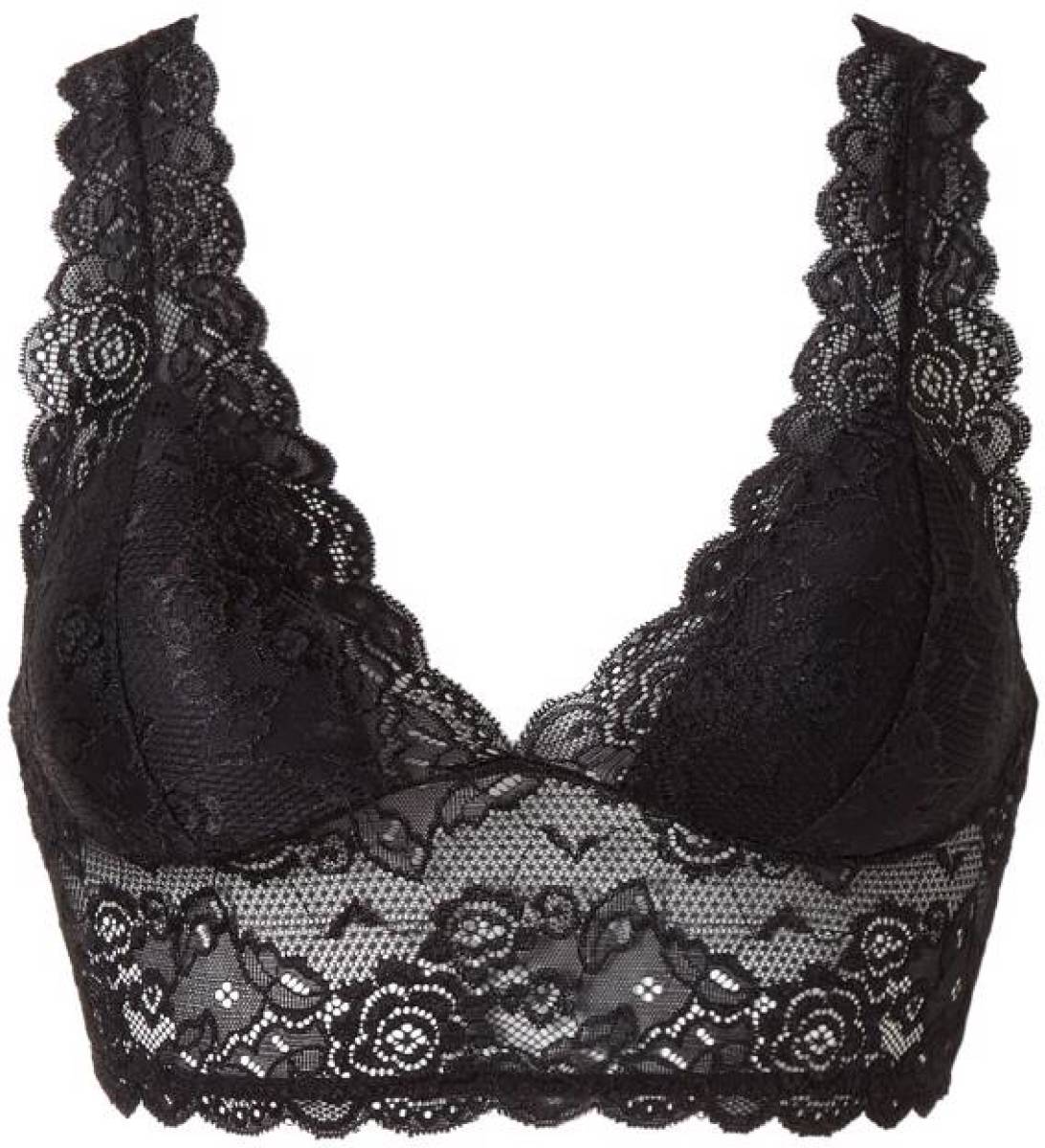 Only kanten voorgevormde bralette zwart