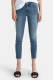 Eksept by Shoeby cropped high waist skinny jeans Ametist blauw