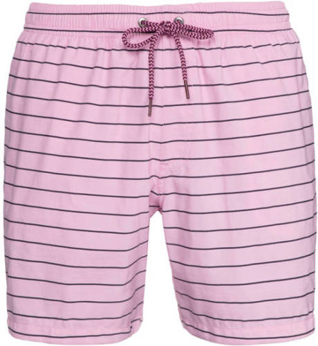Protest gestreept zwemshort Sharif roze