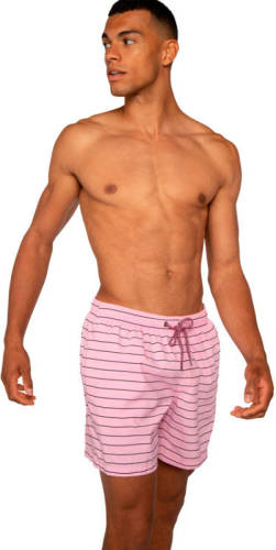 Protest gestreept zwemshort Sharif roze
