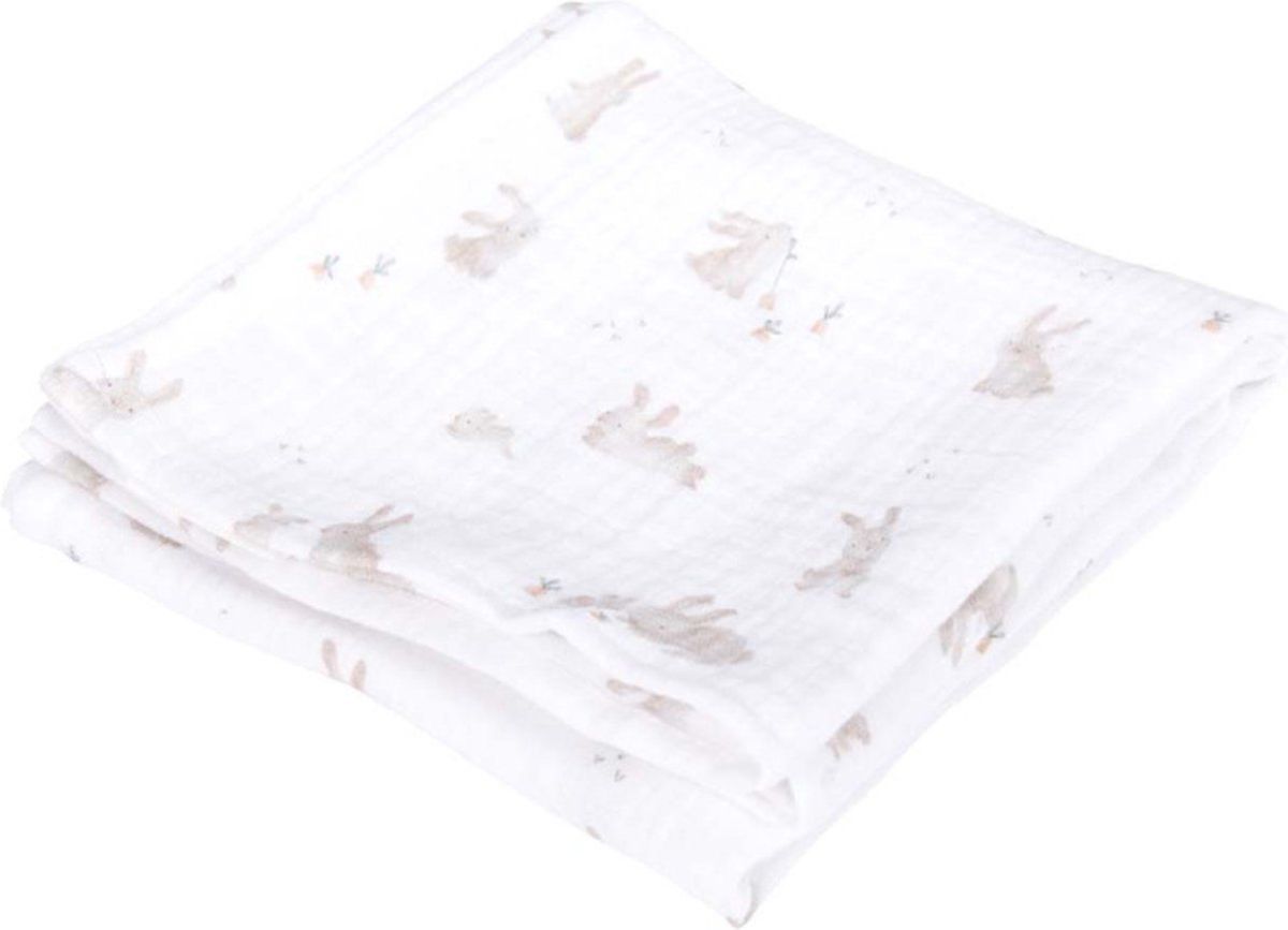Little Dutch hydrolfiele swaddle doek 120x120 Baby Bunny