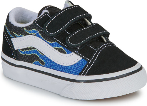 Lage Sneakers Vans  Old Skool V PIXEL FLAME BLACK/BLUE