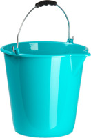Plasticforte Set van 2x stuks kunststof emmers met schenktuit blauw 12 liter