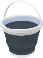 Concorde emmer opvouwbaar - 5L - grijs/wit - kunststof en rubber