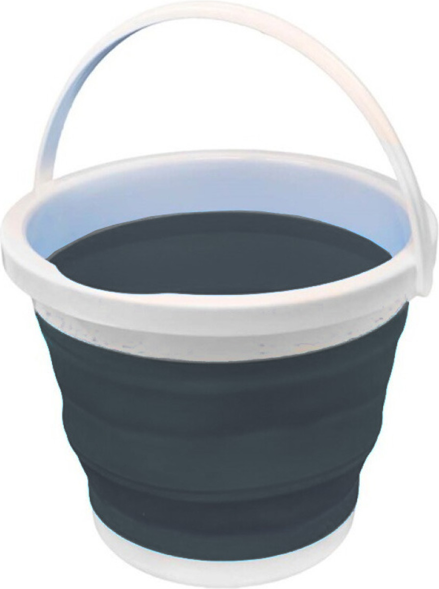 Concorde emmer opvouwbaar - 5L - grijs/wit - kunststof en rubber