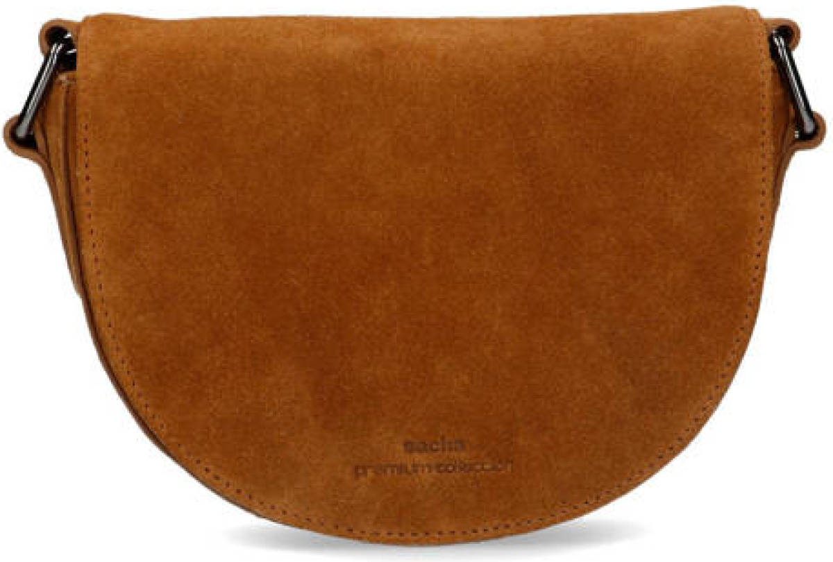 Sacha suede saddle bag cognac