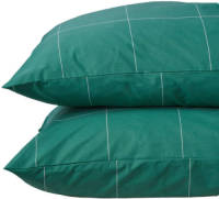 wehkamp home katoenen kussensloop donkergroen (set van 2) (60x70 cm)