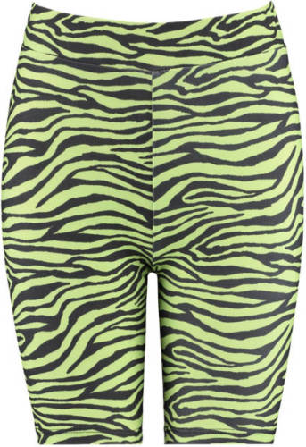 CoolCat Junior bikershort zebraprint groen/zwart