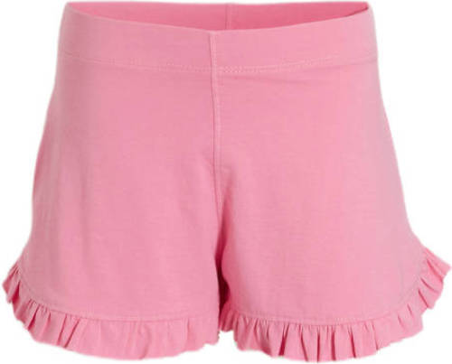 anytime korte broek met ruches roze