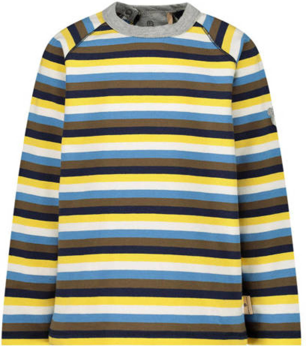 Bellybutton baby gestreepte longsleeve van biologisch katoen blauw