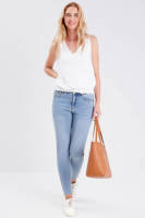 Cache Cache cropped jeans light blue denim