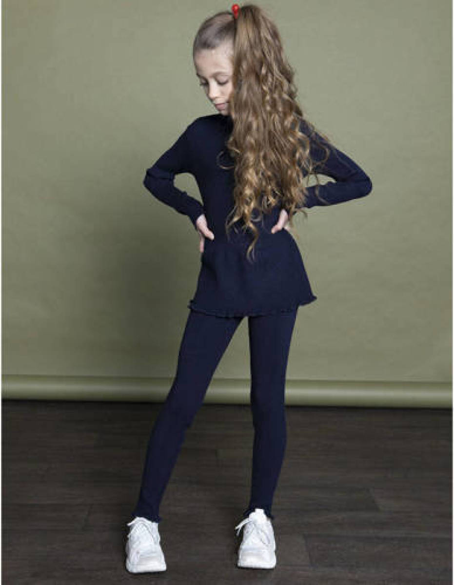 Le Chic longsleeve met all over print blauw