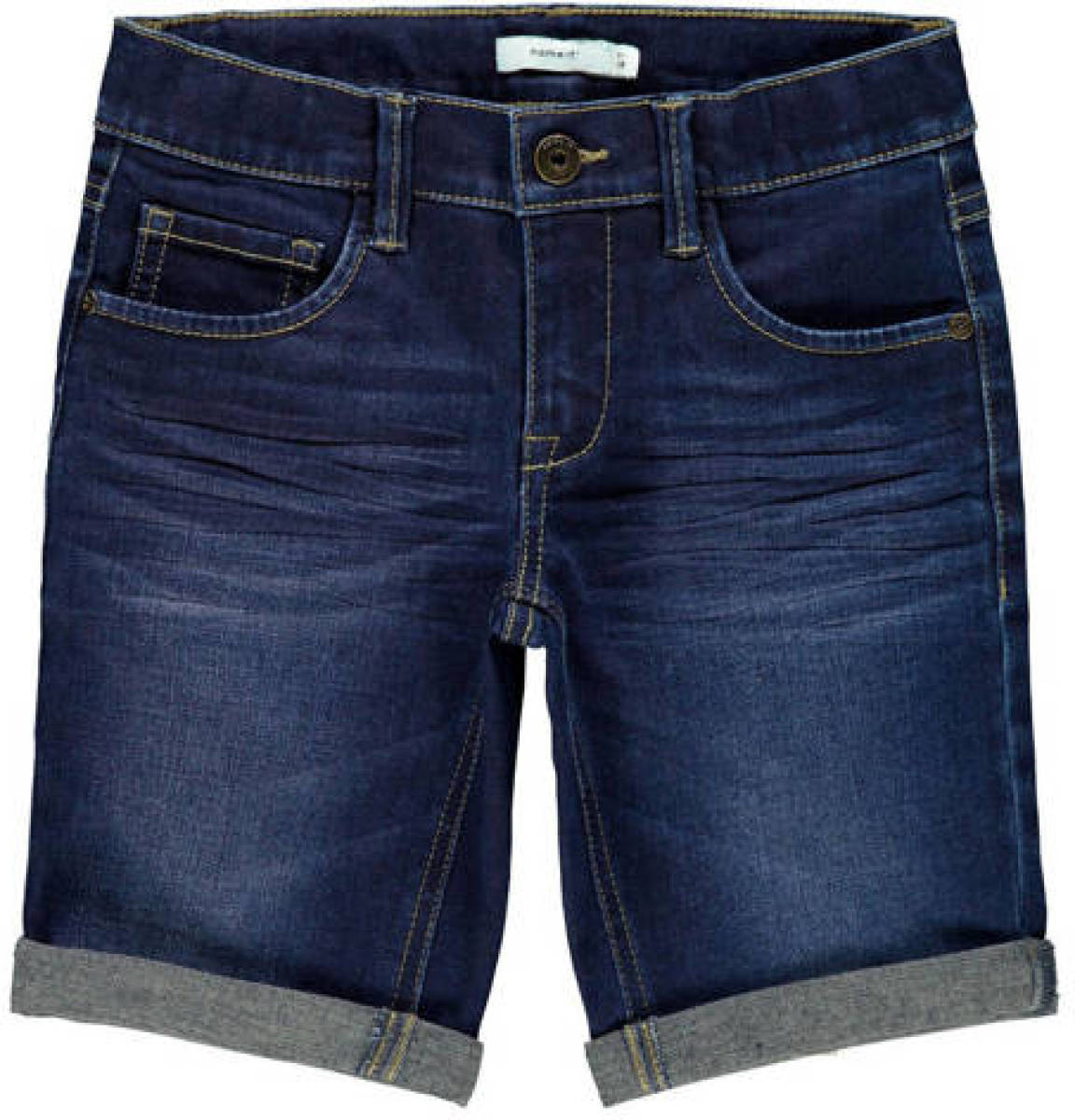 NAME IT slim fit denim bermuda medium blue denim