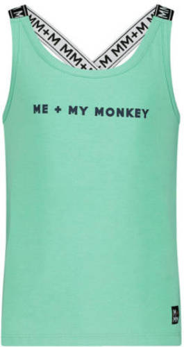 Me & My Monkey singlet met logo lichtgroen