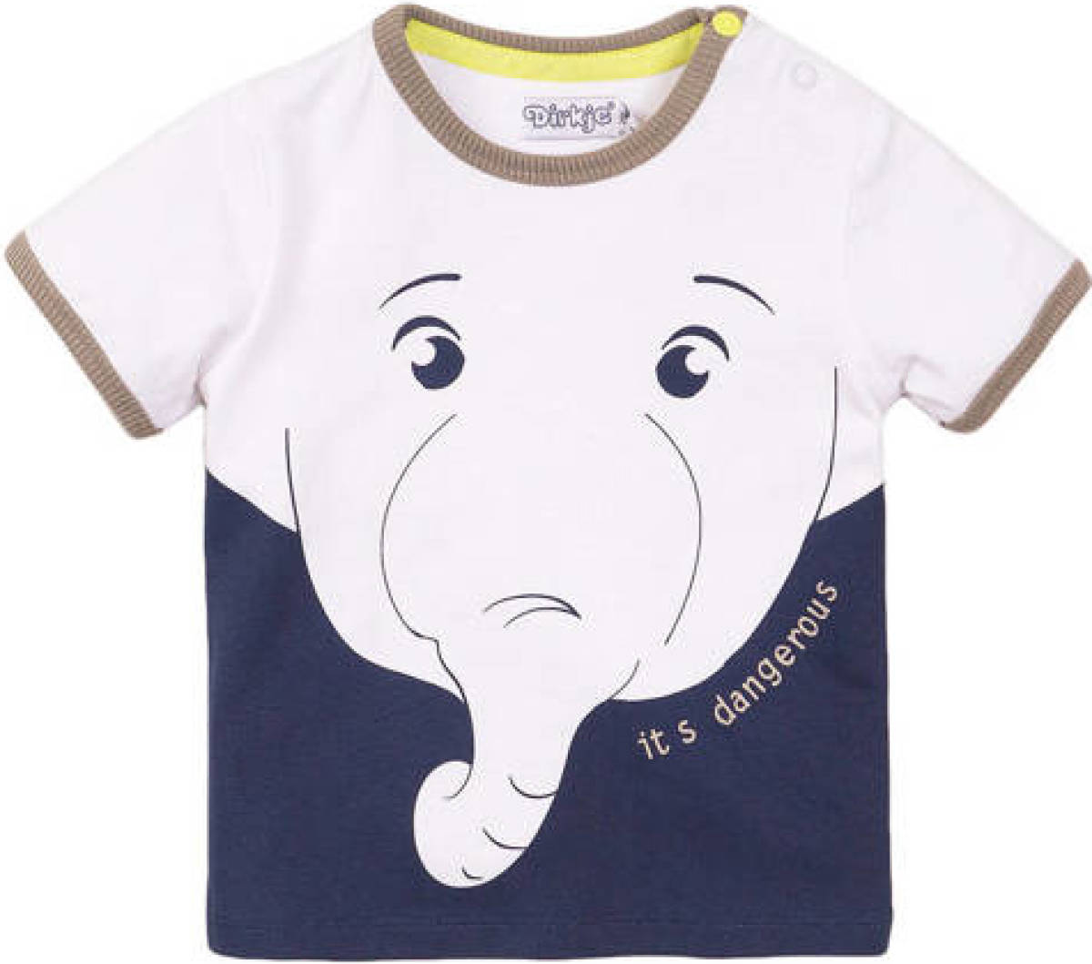 Dirkje T-shirt met printopdruk wit/donkerblauw