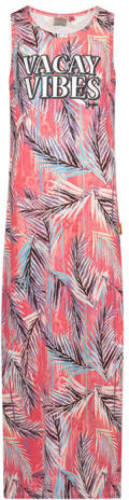 Vingino maxi-jurk met all over print roze