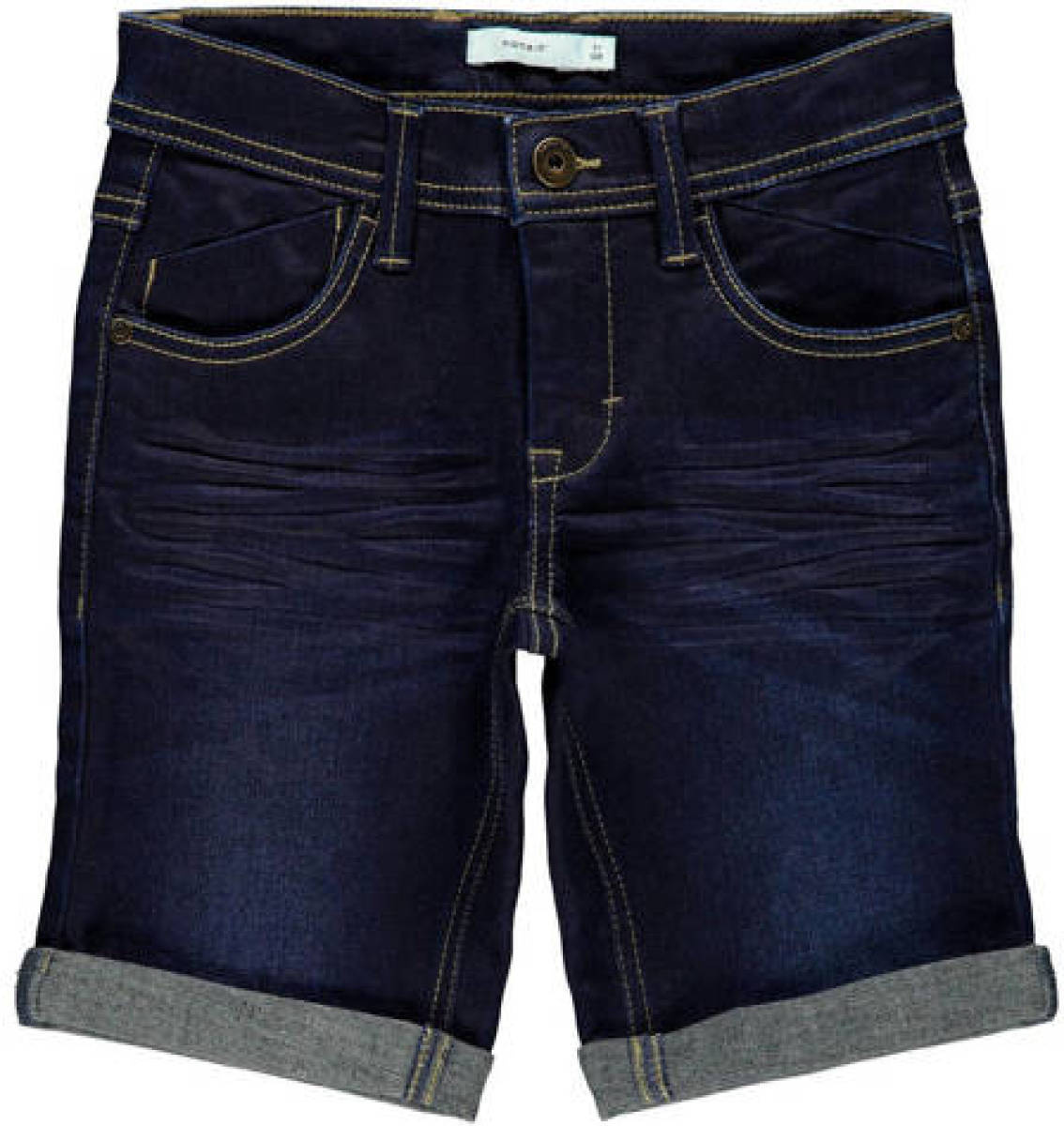 NAME IT slim fit denim bermuda dark blue denim