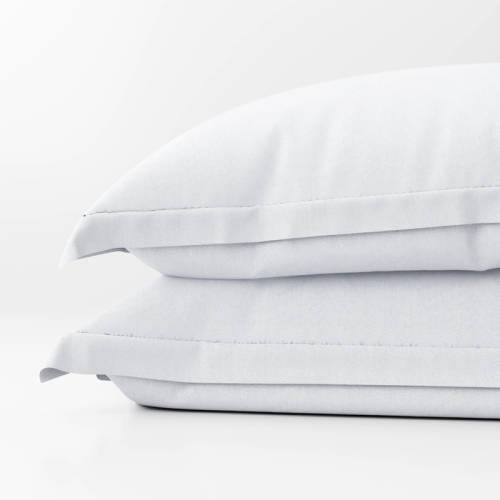 wehkamp home katoen satijnen kussensloop optical white (60x70 cm)
