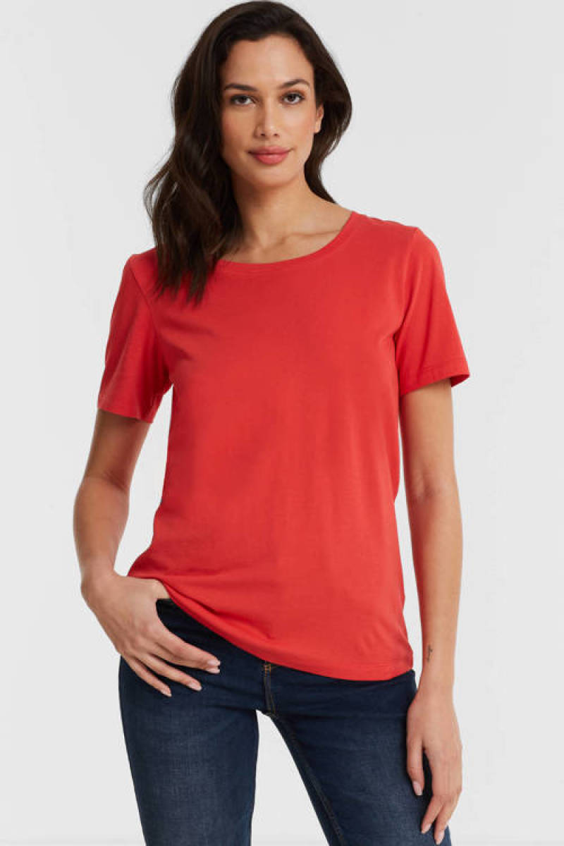 anytime T-shirt lichtrood