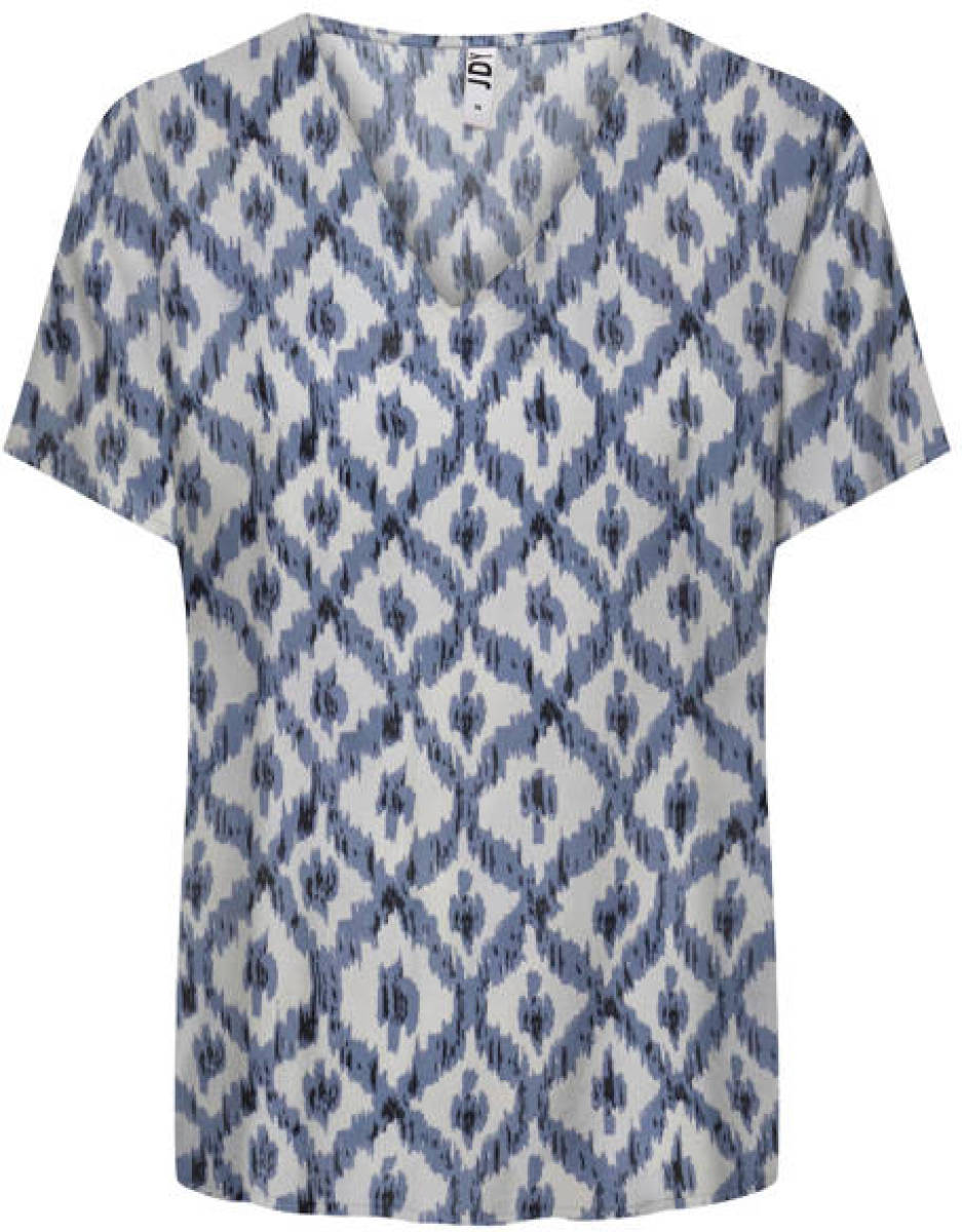 JDY gebloemde top JDYSTARR wit/blauw