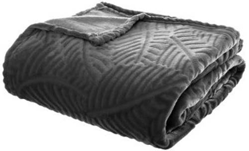 CASA DI ELTURO Flanellen fleece plaid Tropical Grijs - XL 220 X 240 cm