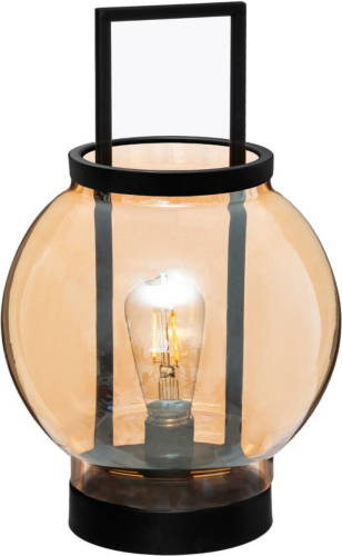 CASA DI ELTURO LED-lamp Lantarn Amber - Werkt op batterijen (incl. lamp) - H31,5 cm