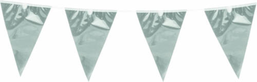 Boland 3x Zilverkleurige slingers 10 meter - Vlaggenlijnen