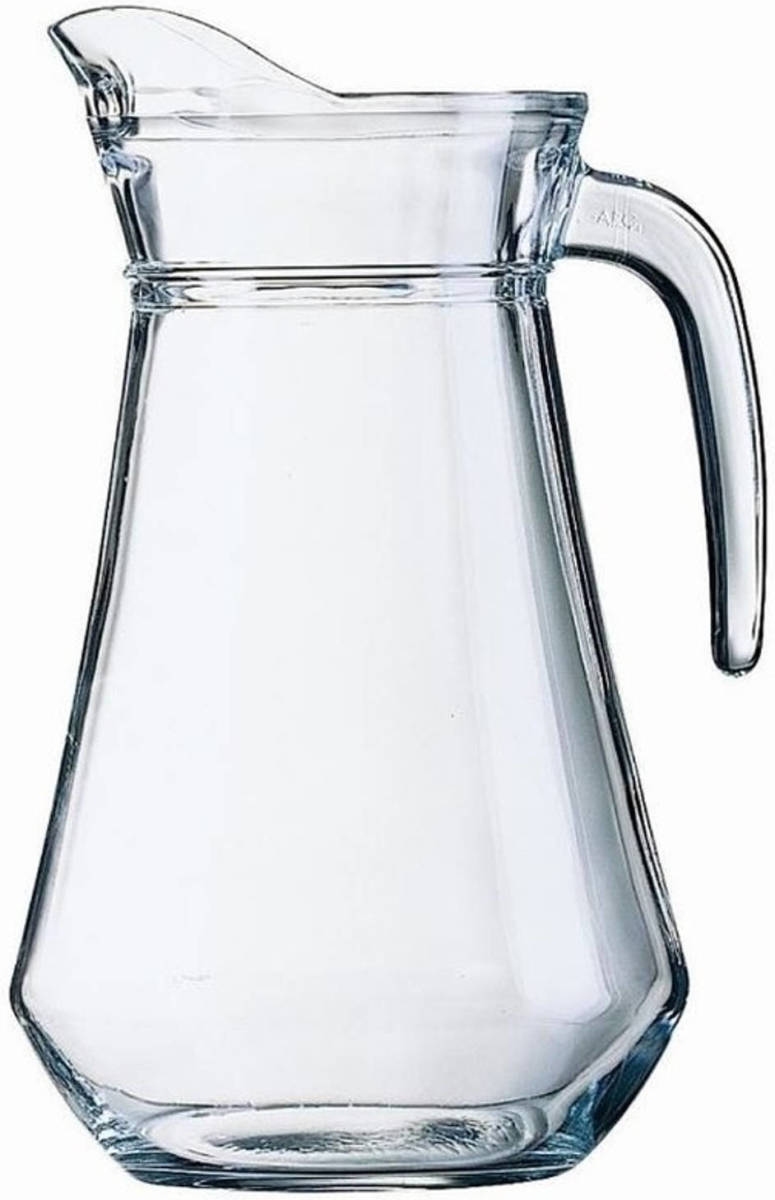 Bellatio Decorations Schenkkan/Sapkan/waterkan van glas 1,6 liter van 24 x 14 cm - Schenkkannen
